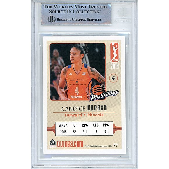 Candice Dupree Signed Phoenix Mercury '16 WNBA Basketball Card Beckett Autograph - Picture 2 of 4